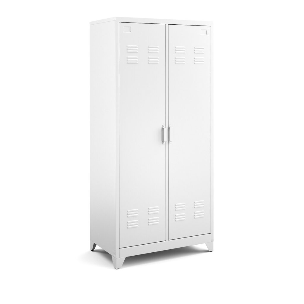 armoire-metallique-vintage-blanche